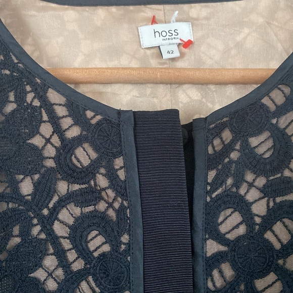 Hoss Intropia - Black Lace Dress Sophisticated & Timeless Size 10 - Picture 4 of 13
